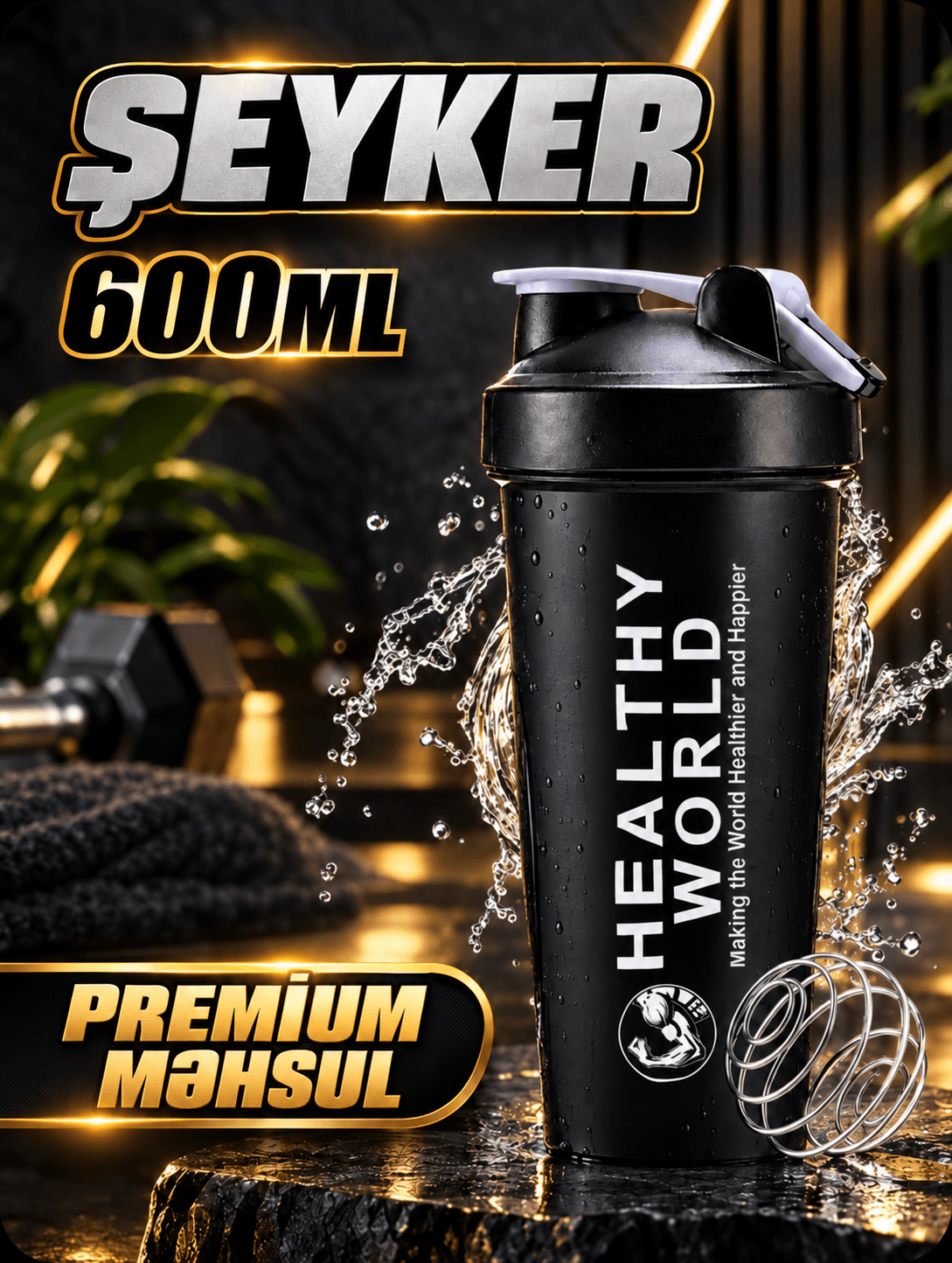 HEALTY WORLD Sport Shaker 600 ml